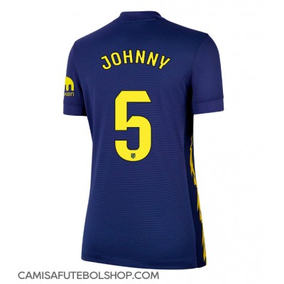Camisa de time de futebol Atletico Madrid Johnny Cardoso #5 Replicas 2º Equipamento Feminina 2025-26 Manga Curta Camisa de time de futebol Atletico Madrid Johnny Cardoso #5 Replicas 2º Equipamento Feminina 2025-26 Manga Curta